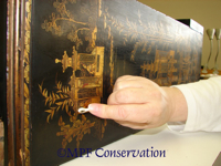 Chinese Lacquer Sewing Cabinet